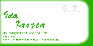 ida kaszta business card